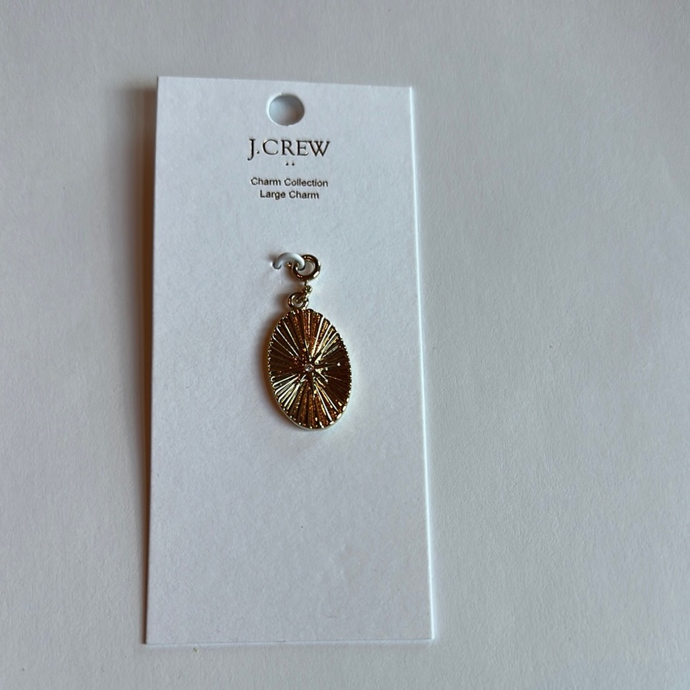 J. Crew Gold Necklace Classic Oval Pendant
